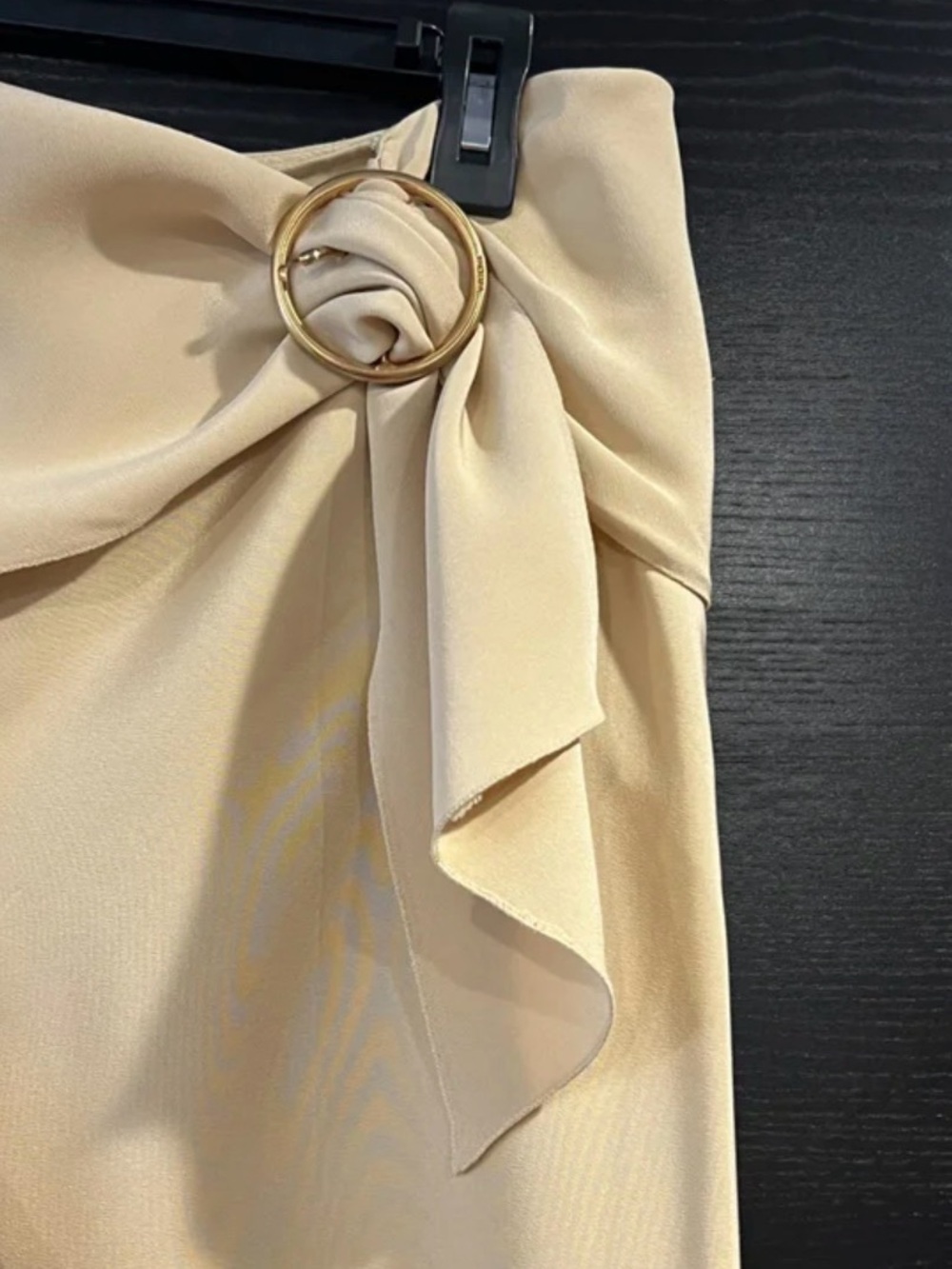 Prada Silk Draped Trousers Cream w/ O-ring IT44 (8/10) #quietluxury #elitedesign - Picture 4 of 12